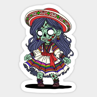 Cute Peruvian Zombie Sticker